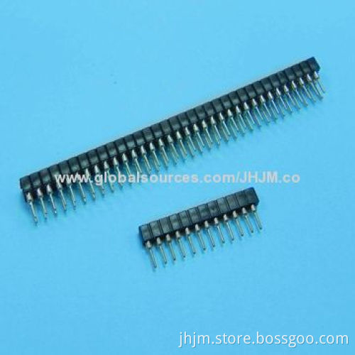 1.27mm Pitch IC Socket Strips with Screw Machined Pins, High-density Strips, Sing Row, Dip Type